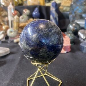 Blue Sodalite Ball Sphere Healing Crystal Natural Gemstone Quartz Stone 315 g